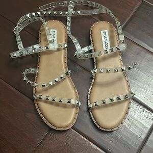 Steve Madden Clear Studded Sandals